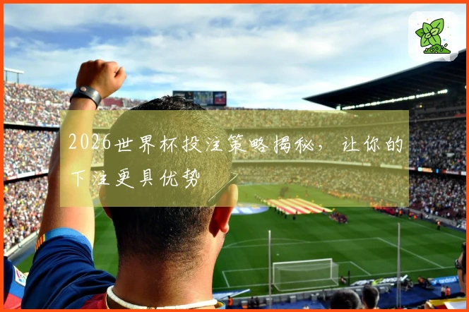 2026世界杯投注策略揭秘，让你的下注更具优势
